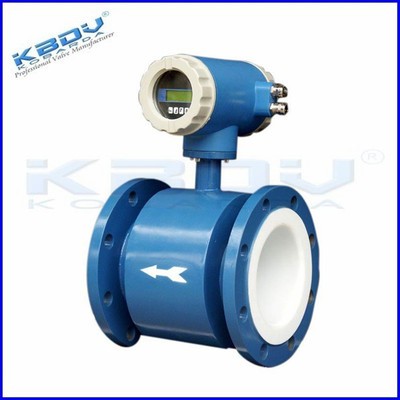 廠家供應LED智能型橡膠內襯法蘭一體式電磁流量計