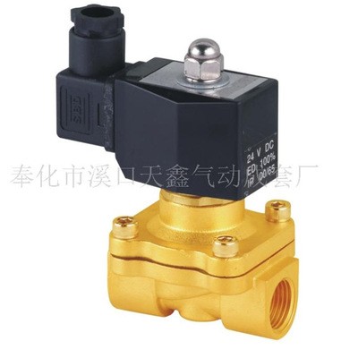 天鑫批發黃銅氣控二通電磁閥 黃銅2W160-15D螺紋電磁閥