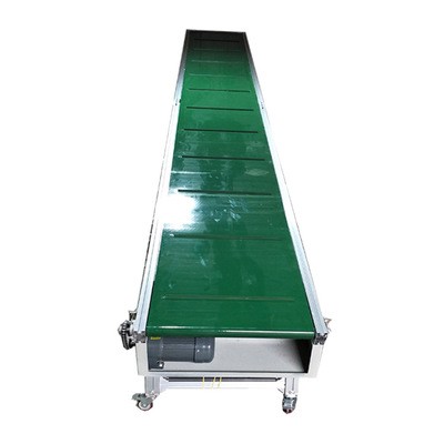 廠家定制裝車卸貨爬坡機 物料運輸機 移動式傳送機擋條輸送帶