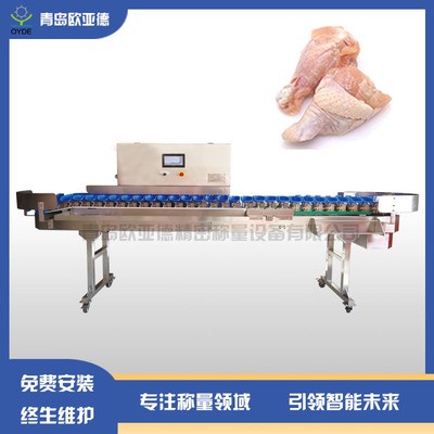 青島歐亞德琵琶腿重量分級機 雞肉重量分選機 自動重量分揀秤定金