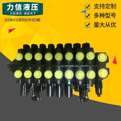 廠家直銷ZCDB-F15系列分片式多路閥9聯(lián)叉車環(huán)保車專用可定制