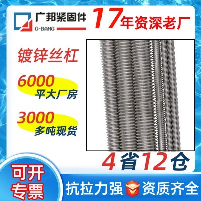 廠家供應(yīng)鍍鋅絲杠 三米絲桿輕鋼龍骨用吊頂全扣絲桿現(xiàn)貨