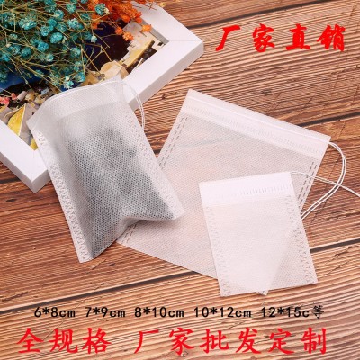 5.5*7無紡布抽線茶包袋空茶包一次性過濾袋調料袋鹵料袋工廠直銷