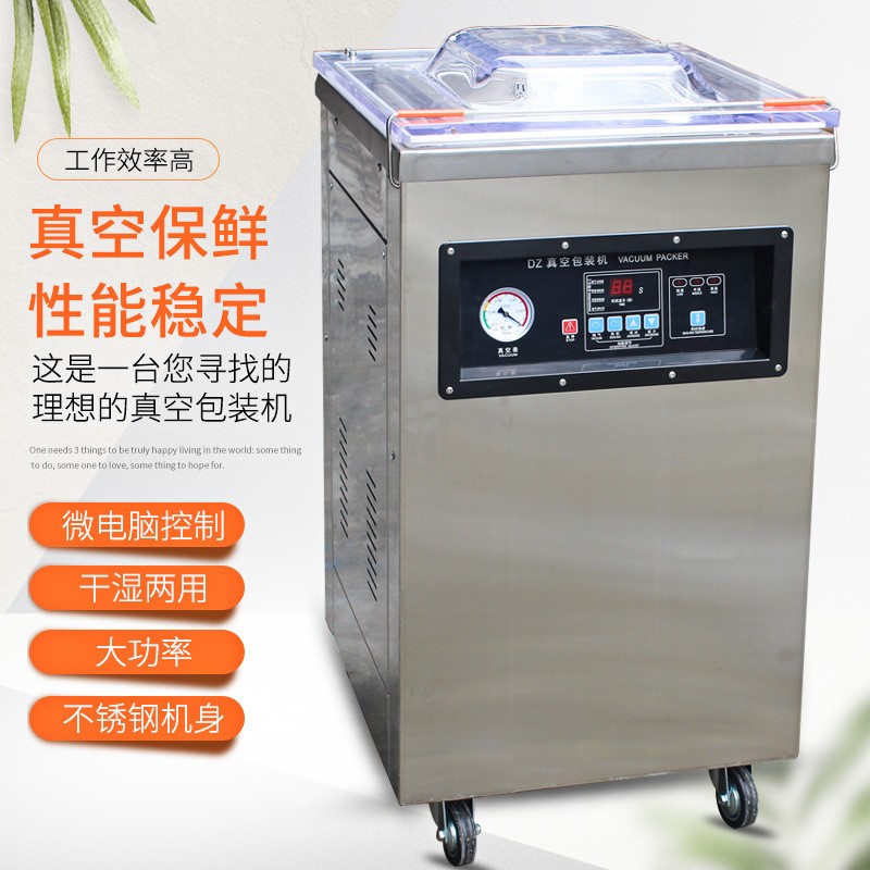 DZ400-2D真空包裝機熟食真空包裝機干濕兩用真空封口機