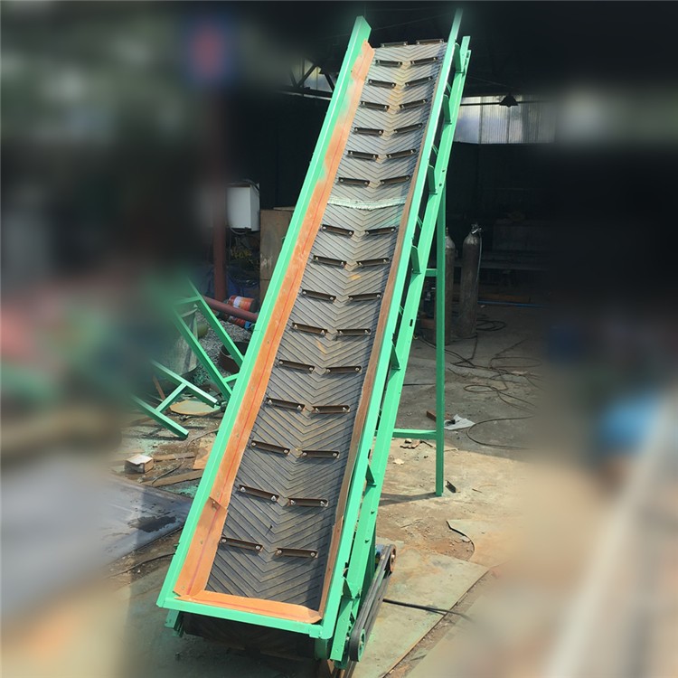 磚塊裝卸皮帶輸送機 裝車卸貨皮帶輸送機 防滑輸送帶移動輸送機