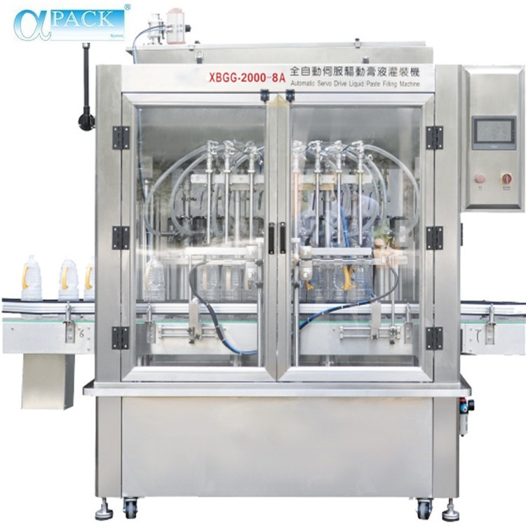 工廠直銷 SFGG系列 全自動八頭伺服驅(qū)動膏液活塞式灌裝機(jī)（通用）