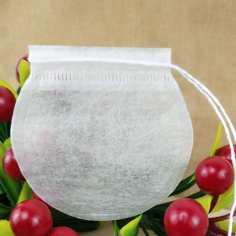 7.5cm玉米纖維圓型抽線咖啡隔渣過(guò)濾袋一次性泡茶袋茶葉袋