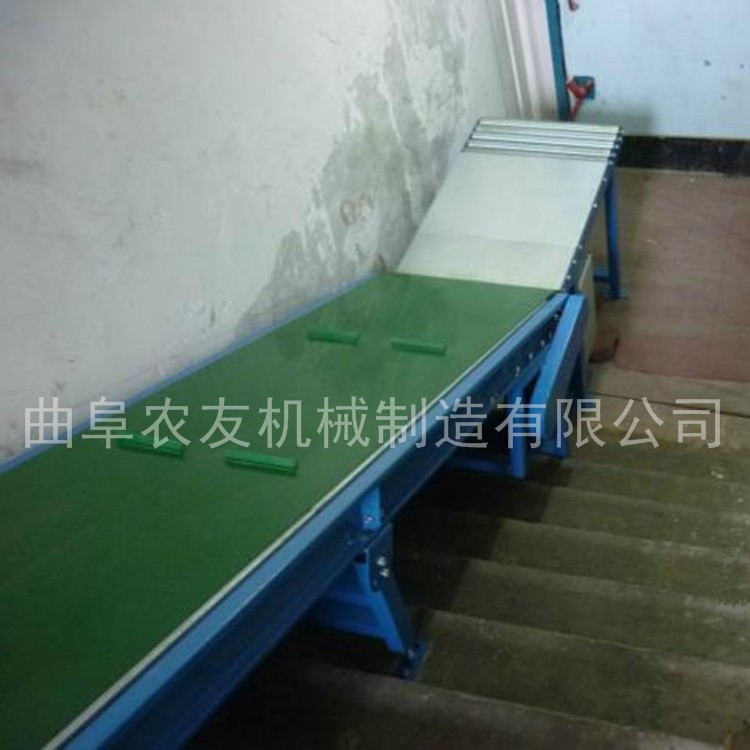 地下室運貨傳送帶 紙箱上樓傳送帶設備 防滑帶傳輸機廠家定制