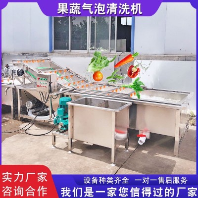 氣泡果蔬清洗機 半成品預制菜加工設備 白菜冬筍海帶蔬菜清洗機