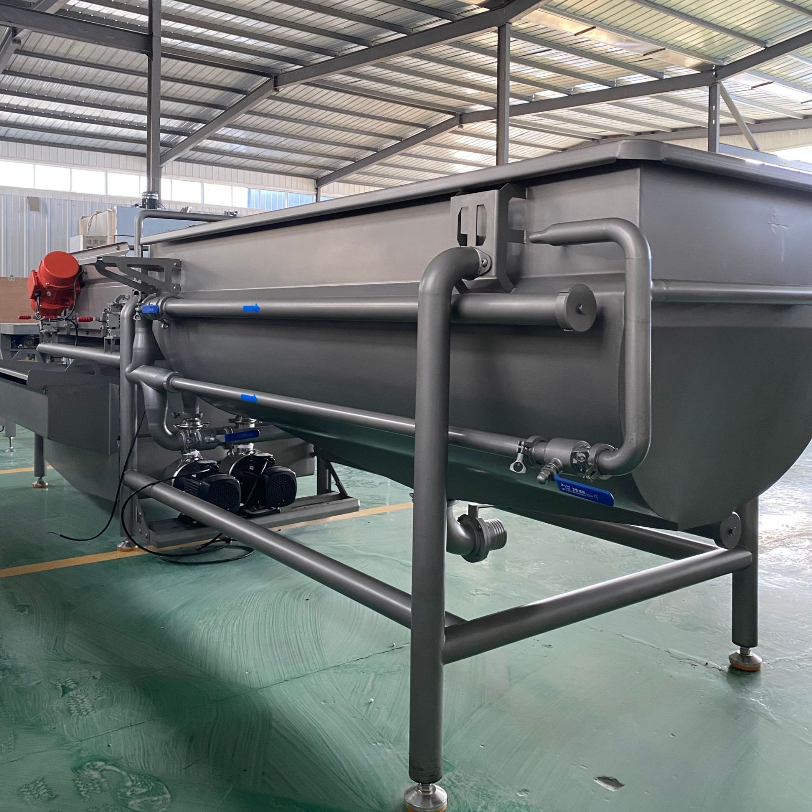 自動切菜清洗機 帶臭氧生菜渦流洗菜機 餐飲連續式渦流清洗機