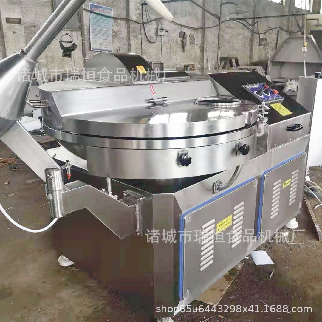 魚豆腐豆干千頁豆腐專用斬拌機高配 變頻水冷自動開關蓋斬拌機