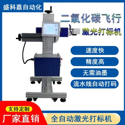 全自動CO2飛行激光打標機噴碼機全自動流水線生產線打生產日期