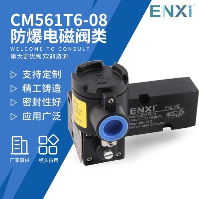 NPPC隔爆電磁閥CM561T6-08黑色電壓DC24V或AC220V兩位五通管式安