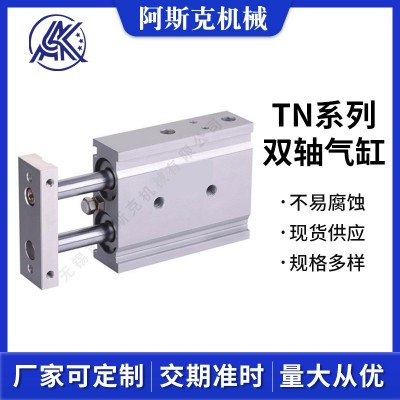 TN系列雙軸氣缸TN25X40X50X60X70X80X90雙軸氣缸小型雙桿氣動氣缸