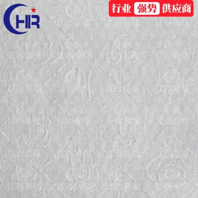 定制EF珍珠紋印花水刺無(wú)紡布 口罩洗臉巾足貼滌粘配比滌 綸水刺布