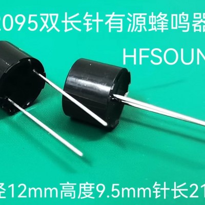 工廠供應(yīng)12095雙長(zhǎng)針?lè)澍Q器5V一體雙長(zhǎng)針12X9.5蜂鳴器  1000PCS