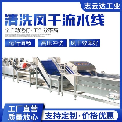 全自動果蔬清洗風干線設備 苦菜清洗流水線 萵苣清洗流水線設備