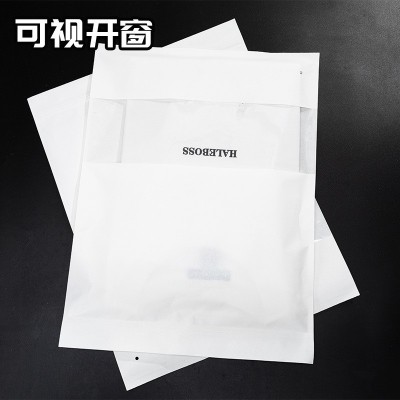 服裝包裝袋自封袋 骨條牛皮紙袋開窗加厚防水服裝T恤內衣打包內袋