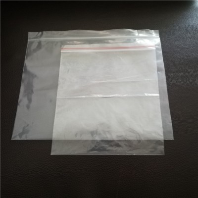 廣東透明pe白邊鎖骨袋單面印04標志pe印刷吹膜骨袋帶飛機自封口袋