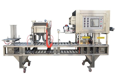 龍應全自動灌裝封口機早餐粥封口機，飲料、果汁、八寶粥快餐灌裝