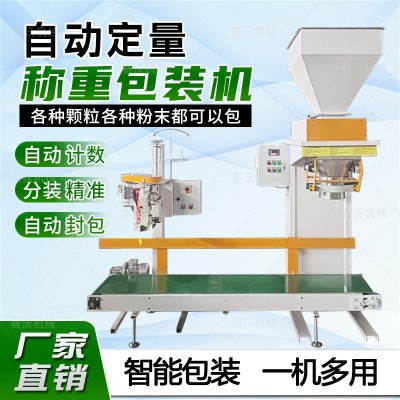 自動(dòng)定量稱重包裝機(jī)沙土裝袋機(jī)玉米糧食有機(jī)肥飼料塑料顆粒灌裝機(jī)
